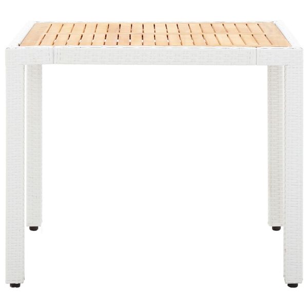 vidaXL 屋外ダイニング5点セット ポリラタン製 ホワイト