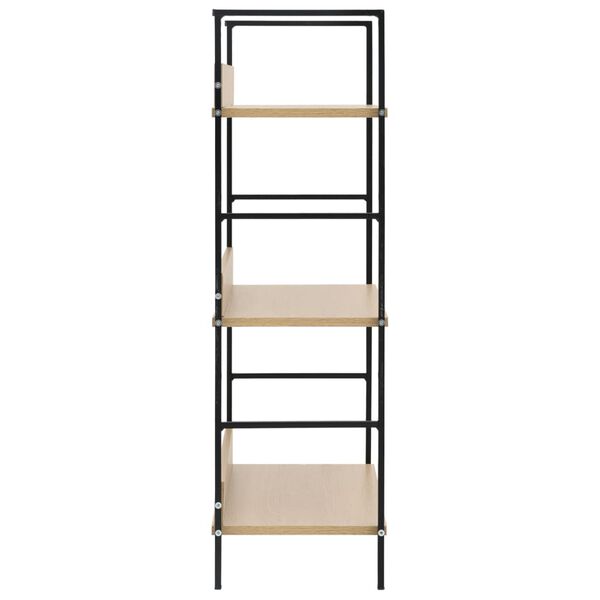 vidaXL 3段 ブックシェルフ オーク 60x27.6x90.5cm エンジニアリングウッド