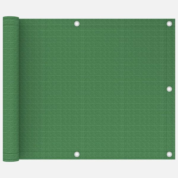 vidaXL バルコニースクリーン ライトグリーン 75x500cm 高密度ポリエチレン
