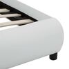 vidaXL ベッドフレーム LEDライト付き ホワイト 合成皮革製 90x200cm