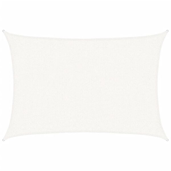 vidaXL サンシェードセイル 160g/m&sup2; ホワイト 2x2.5m 高密度ポリエチレン