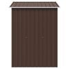vidaXL ガーデン収納小屋 204x132x186cm ブラウン スチール