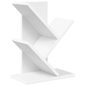 vidaXL ツリーブックシェルフ 3ティア 30 x 18 x 40 cm エンジニアードウッド ホワイト