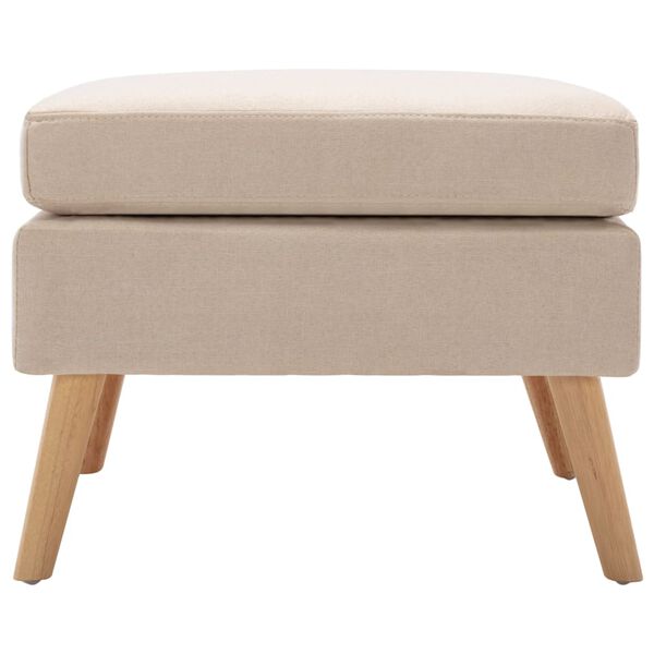 vidaXL フットスツール クリーム 布製