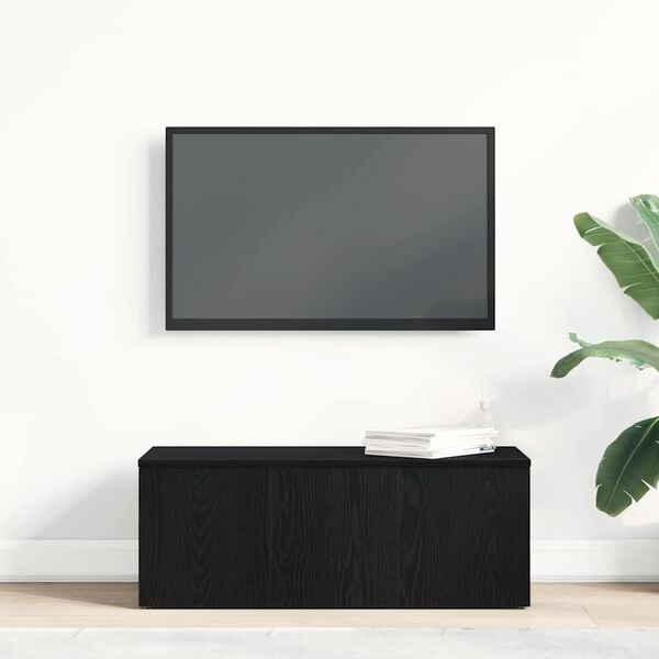 vidaXL テレビキャビネット 引き出し付き ブラックオーク 80x34x30 cm エンジニアリングウッド