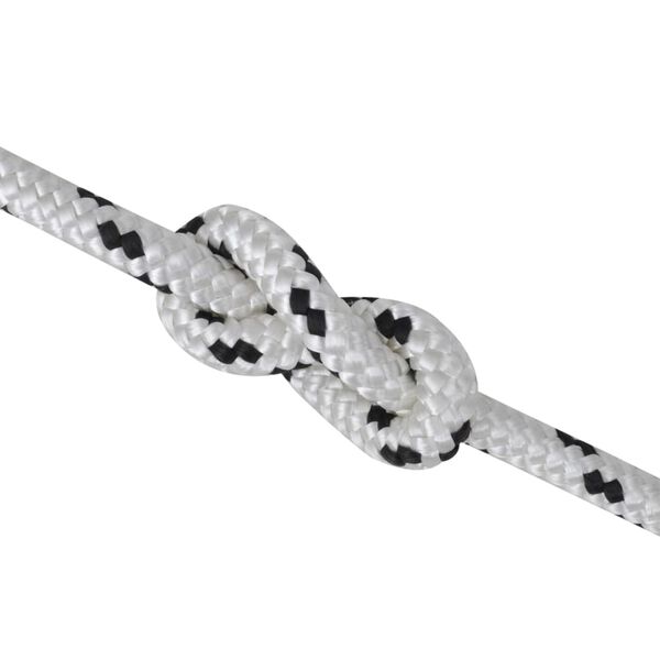 vidaXL 編組ロープ 1巻き ボートライン ポリエステル製 10mmx50m