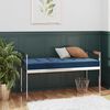 vidaXL ベンチ 97cm ブルー ベルベット＆ステンレススチール製