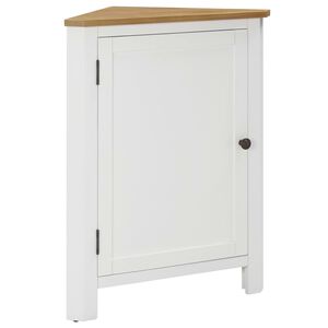 vidaXL コーナーキャビネット 59x45x80cm オーク無垢材