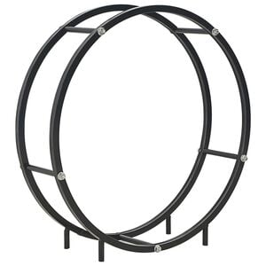 vidaXL 薪ラック ブラック 70x20x70cm スチール製