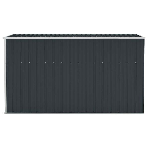 vidaXL 壁面取り付け ガーデン納屋 118x288x178 cm スチール アントラシート