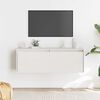 vidaXL ウォールキャビネット ホワイト 100x30x35 cm パイン無垢材