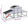 vidaXL 鶏小屋 養鶏スペース＆産卵巣付き アルミ製