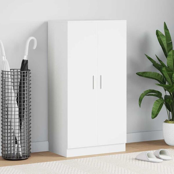 vidaXL シューズキャビネット 7段 ホワイト