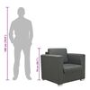 vidaXL アームチェア ダークグレー 布製