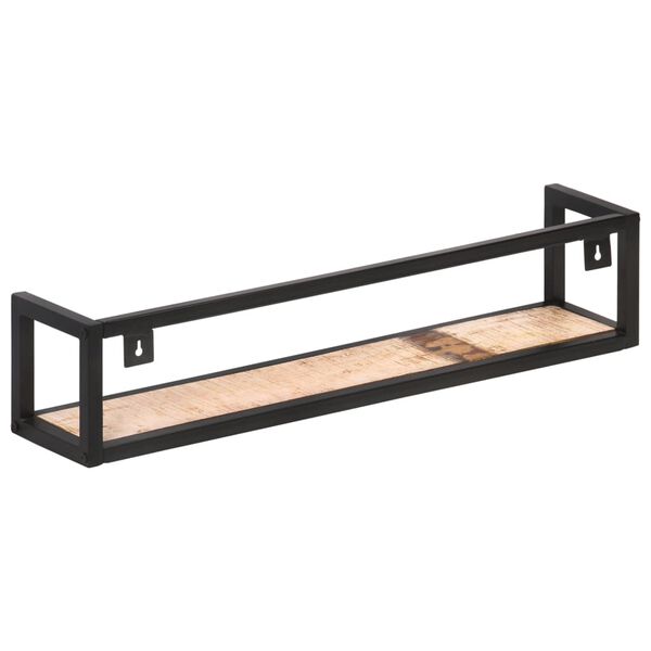 vidaXL ウォールシェルフ 2点 80cm 無垢の再生木材