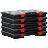 vidaXL アソートボックス 5個入り 40x30x5 cm ポリプロピレン