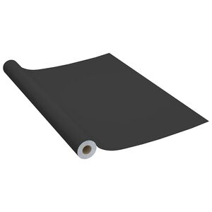 vidaXL 家具フィルム 裏面接着剤付き 2点 ブラック 500x90cm PVC製