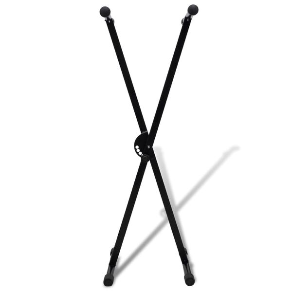vidaXL キーボードスタンド 調節可能 シングルブレース Xフレーム