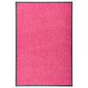 vidaXL 玄関マット 洗濯可能 ピンク 60x90cm