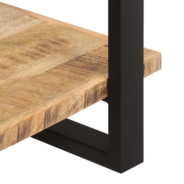 vidaXL 4段 書棚 80x40x180cm マンゴー無垢材 (粗目)