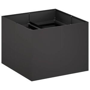 vidaXL ガーデンプランター ブラック 80 x 80 x 60 cm 冷間圧延鋼
