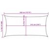 vidaXL サンシェードセイル 160g/m² クリーム 2x3.5m 高密度ポリエチレン
