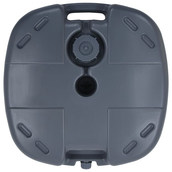 vidaXL ポータブル パラソルスタンド 砂/水入り　グレー