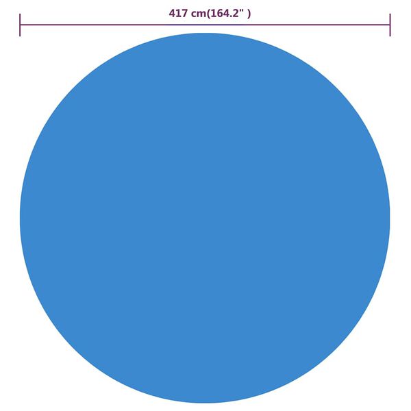 vidaXL プールカバー ブルー 417cm PE製