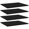 vidaXL 本棚ボード 4点 ブラック 60x50x1.5cm エンジニアリングウッド