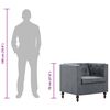 vidaXL アームチェア グレー 布製
