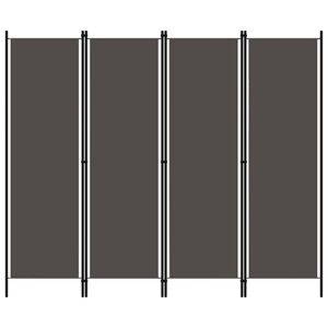 vidaXL 間仕切り パネル4枚 アントラシート 200x180cm