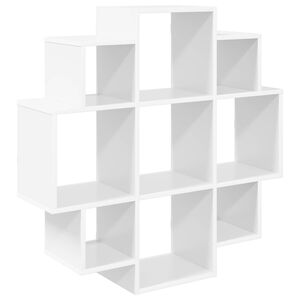 vidaXL 壁棚 ホワイト 90 x 25 x 90 cm エンジニアードウッド