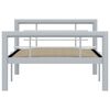 vidaXL ベッドフレーム グレー＆ホワイト 金属製 100x200cm
