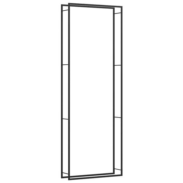 vidaXL 薪ラック マットブラック 110x28x312 cm スチール