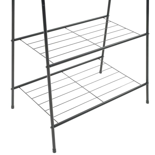 vidaXL 洋服ラック 59x35x150cm ブラック