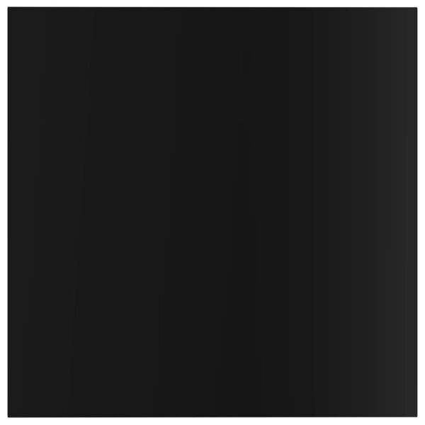 vidaXL 本棚ボード 4点 ハイグロスブラック 40x40x1.5cm パーティクルボード