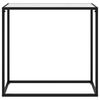 vidaXL コンソールテーブル ホワイト 80x35x75cm 強化ガラス製