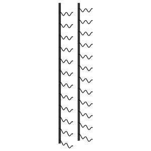 vidaXL 壁掛けワインラック 24本 ブラック 鉄製