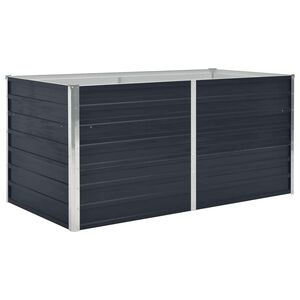 vidaXL ガーデンレイズドベッド 160x80x45 cm 亜鉛メッキ鋼製 アントラシート