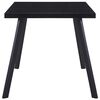 vidaXL ダイニングテーブル ブラック 180x90x75cm 強化ガラス製