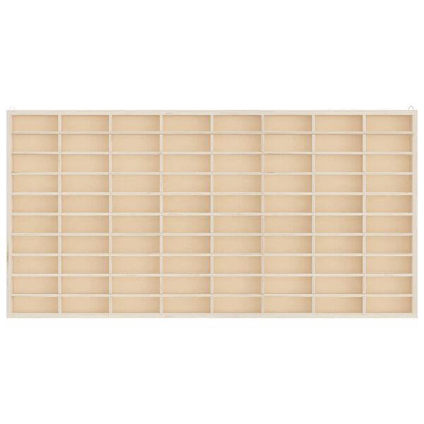 vidaXL 木製コレクターズディスプレイケース 80コンパートメント付き 80x4.5x40.5cm