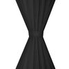 vidaXL ブラックアウトカーテン2枚2層 140x 245cm ブラック 省エネ