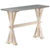vidaXL コンソールテーブル 亜鉛製トップ付き 118x35x76cm マンゴーウッド無垢材