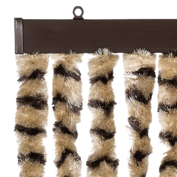 vidaXL 虫よけカーテン ベージュ＆ブラウン 100x220cm シェニール