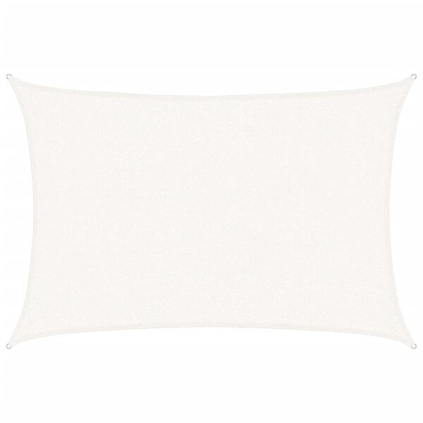 vidaXL サンシェードセイル 160g/m&sup2; ホワイト 2.5x3.5m 高密度ポリエチレン