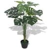 vidaXL 人工観葉植物 モンステラ ポット付き 70cm グリーン