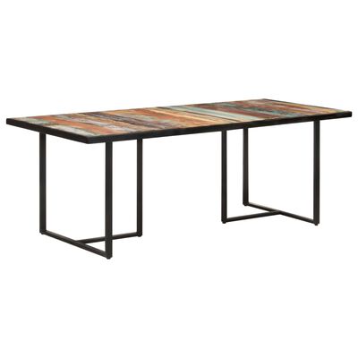 vidaXL ダイニングテーブル 200cm 無垢の再生木材