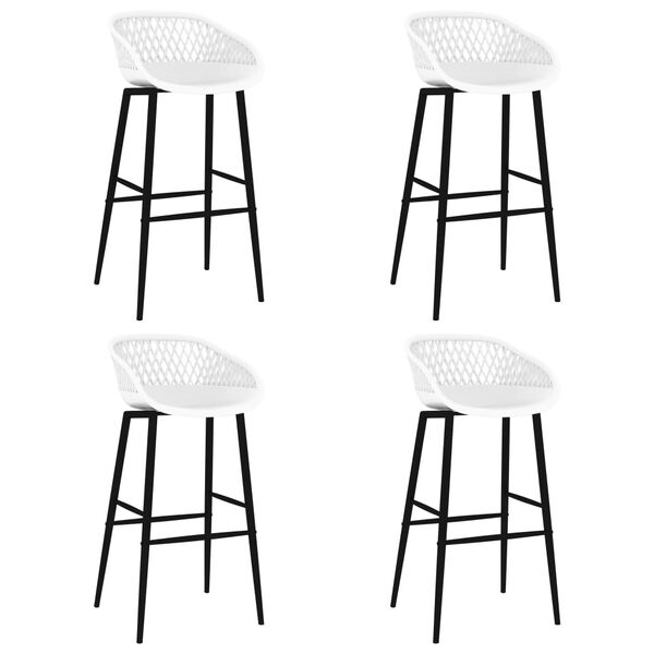 vidaXL バースツール 4点セット ホワイト
