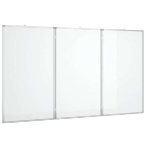 vidaXL マグネット式ホワイトボード 折りたたみ式 180x80x1.7cm アルミニウム製