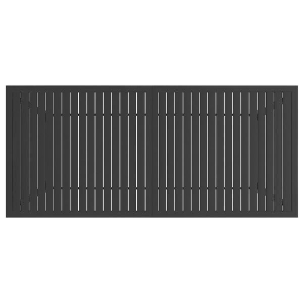 vidaXL ガーデンテーブル アントラシート 190x80x72 cm スチール製